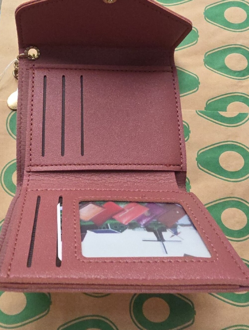 Hello Kitty Rose Mauve Wallet with Tassel and Bow Accent - Picture 4 of 4